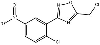 5-CHLOROMETHYL-3-(2-CHLORO-5-NITRO-PHENYL)-[1,2,4]OXADIAZOLE
 Struktur