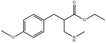 ETHYL 3-(4-METHOXY-PHENYL)-2-METHYLAMINOMETHYL-PROPIONATE
 Struktur