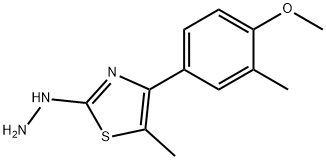 4-(3-METHOXY-4-METHYLPHENYL)-5-METHYL-2(3H)-THIAZOLONE HYDRAZONE Struktur