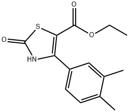 4-(3,4-DIMETHYL-PHENYL)-2-OXO-2,3-DIHYDRO-THIAZOLE-5-CARBOXYLIC ACID ETHYL ESTER Struktur