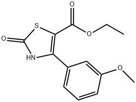 4-(3-METHOXY-PHENYL)-2-OXO-2,3-DIHYDRO-THIAZOLE-5-CARBOXYLIC ACID ETHYL ESTER Struktur