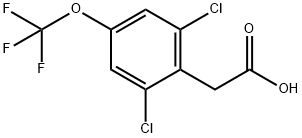 2,6-DICHLORO-4-(TRIFLUOROMETHOXY)PHENYLACETIC ACID Struktur