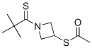 Ethanethioic  acid,  S-[1-(2,2-dimethyl-1-thioxopropyl)-3-azetidinyl]  ester Struktur