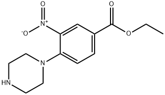 ETHYL 3-NITRO-4-PIPERAZIN-1-YLBENZOATE Struktur