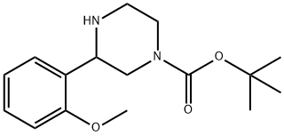 3-(2-METHOXY-PHENYL)-PIPERAZINE-1-CARBOXYLIC ACID TERT-BUTYL ESTER Struktur