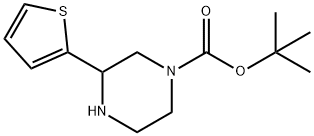 tert-Butyl 3-(thien-2-yl)piperazine-1-carboxylate, 1-(tert-Butoxycarbonyl)-3-(thien-2-yl)piperazine Struktur