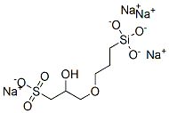 sodium 2-hydroxy-3-[3-(trihydroxysilyl)propoxy]propanesulphonate Struktur