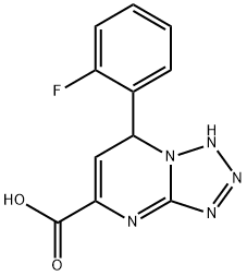 7-(2-fluorophenyl)-4,7-dihydrotetrazolo[1,5-a]pyrimidine-5-carboxylic acid Struktur