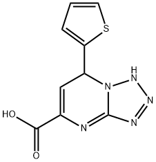 7-Thiophen-2-yl-4,7-dihydro-tetrazolo[1,5-a]-pyrimidine-5-carboxylic acid Struktur