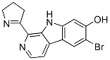 6-Bromo-1-(3,4-dihydro-2H-pyrrol-5-yl)-9H-pyrido[3,4-b]indol-7-ol Struktur