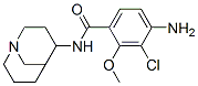 4-amino-N-(1-azabicyclo[3.3.1]non-6-yl)-3-chloro-2-methoxy-benzamide Struktur