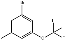 1-Bromo-3-methyl-5-(trifluoromethoxy)benzene, 3-Bromo-5-methylphenyl trifluoromethyl ether, 3-Bromo-5-methyl-alpha,alpha,alpha-trifluoroanisole Struktur