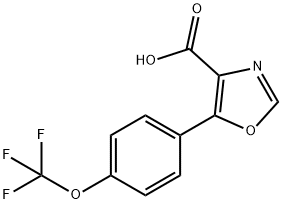 4-Oxazolecarboxylic acid, 5-[4-(trifluoromethoxy)phenyl]- Struktur