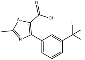 2-METHYL-4-[3-(TRIFLUOROMETHYL)PHENYL]-5-THIAZOLECARBOXYLIC ACID Struktur