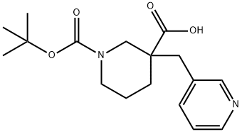 1-[(TERT-BUTYL)OXYCARBONYL]-3-PYRIDIN-3-YLMETHYLPIPERIDINE-3-CARBOXYLIC ACID Struktur