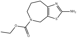 2-AMINO-4,6,7,8-TETRAHYDRO-5-(N-CARBETHOXY)THIAZOLO[5,4-D]AZEPINE Struktur