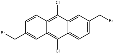 9,10-Dichloro-2,6-bis(bromomethyl)anthracene Struktur