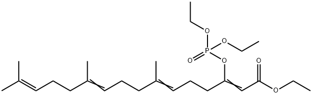 3-Diethoxyphosphoryloxy-7,11,15-trimethyl-hexadecatetra-2,6,10,14-enoic Acid, Ethyl Ester, (Mixture of Isomers) Struktur