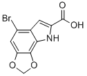 5-Bromo-8H-1,3-dioxa-8-aza-as-indacene-7-carboxylic acid Struktur