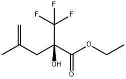 (2R)-2-(Ethoxycarbonyl)-1,1,1-trifluoro-4-methylpent-4-en-2-ol Struktur