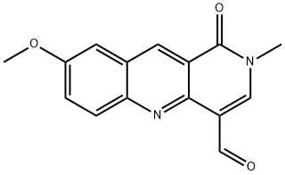 8-METHOXY-2-METHYL-1-OXO-1,2-DIHYDROBENZO[B]-1,6-NAPHTHYRIDINE-4-CARBALDEHYDE Struktur