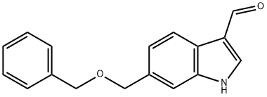 6-BENZYLOXYMETHYL-1H-INDOLE-3-CARBALDEHYDE Struktur