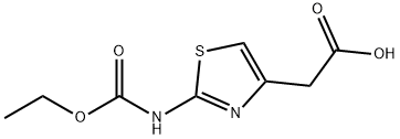 4-Thiazoleacetic  acid,  2-[(ethoxycarbonyl)amino]- Struktur