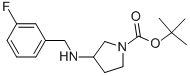 3-(3-FLUORO-BENZYLAMINO)-PYRROLIDINE-1-CARBOXYLIC ACID TERT-BUTYL ESTER Struktur