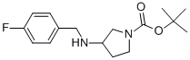 3-(4-FLUORO-BENZYLAMINO)-PYRROLIDINE-1-CARBOXYLIC ACID TERT-BUTYL ESTER Struktur