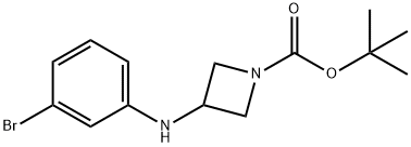 3-(3-BROMO-PHENYLAMINO)-AZETIDINE-1-CARBOXYLIC ACID TERT-BUTYL ESTER Struktur