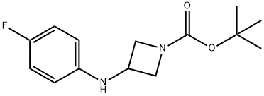 3-(4-FLUORO-PHENYLAMINO)-AZETIDINE-1-CARBOXYLIC ACID TERT-BUTYL ESTER Struktur