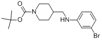 1-BOC-4-[(3-BROMO-PHENYLAMINO)-METHYL]-PIPERIDINE Struktur