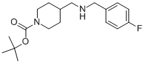 1-BOC-4-[(4-FLUORO-BENZYLAMINO)-METHYL]-PIPERIDINE Struktur