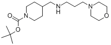 1-BOC-4-([3-(MORPHOLIN-4-YL)-PROPYLAMINO]-METHYL)-PIPERIDINE Struktur