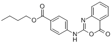 BUTYL 4-(4-OXO-4H-BENZO[D][1,3]OXAZIN-2-YLAMINO)BENZOATE Struktur