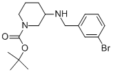 1-BOC-3-(3-BROMO-BENZYLAMINO)-PIPERIDINE Struktur