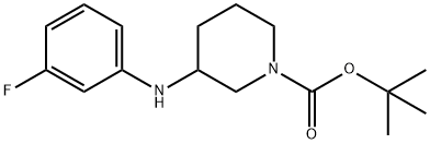 1-BOC-3-(3-FLUORO-PHENYLAMINO)-PIPERIDINE Struktur