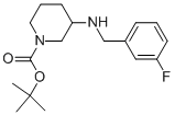 1-BOC-3-(3-FLUORO-BENZYLAMINO)-PIPERIDINE Struktur