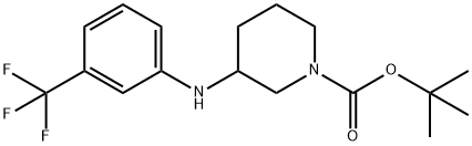 1-BOC-3-(3-TRIFLUOROMETHYL-PHENYLAMINO)-PIPERIDINE Struktur