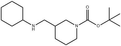 1-BOC-3-CYCLOHEXYLAMINOMETHYL-PIPERIDINE Struktur