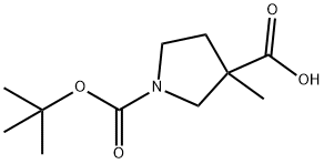 1-tert-butyl 3-Methyl pyrrolidine-1,3-dicarboxylate Struktur