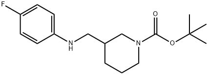 1-BOC-3-[(4-FLUORO-PHENYLAMINO)-METHYL]-PIPERIDINE Struktur