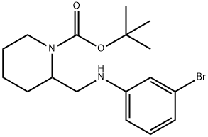 1-BOC-2-[(3-BROMO-PHENYLAMINO)-METHYL]-PIPERIDINE Struktur