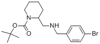 1-BOC-2-[(4-BROMO-BENZYLAMINO)-METHYL]-PIPERIDINE Struktur