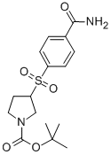 3-(4-CARBAMOYL-BENZENESULFONYL)-PYRROLIDINE-1-CARBOXYLIC ACID TERT-BUTYL ESTER Struktur