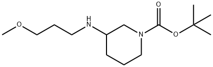 3-(3-METHOXYPROPYLAMINO)PIPERIDINE-1-CARBOXYLIC ACID TERT-BUTYL ESTER Struktur