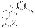 3-(3-CYANO-BENZENESULFONYL)-PIPERIDINE-1-CARBOXYLIC ACID TERT-BUTYL ESTER Struktur