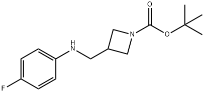 1-BOC-3-[(4-FLUOROPHENYL-AMINO)-METHYL]-AZETIDINE Struktur