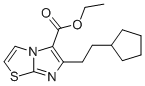 ETHYL 6-(2-CYCLOPENTYLETHYL)IMIDAZO[2,1-B]THIAZOLE-5-CARBOXYLATE Struktur