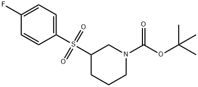 3-(4-FLUORO-BENZENESULFONYL)-PIPERIDINE-1-CARBOXYLIC ACID TERT-BUTYL ESTER Struktur